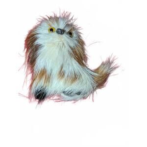 Small Vintage mink and White Furry Dog brooch